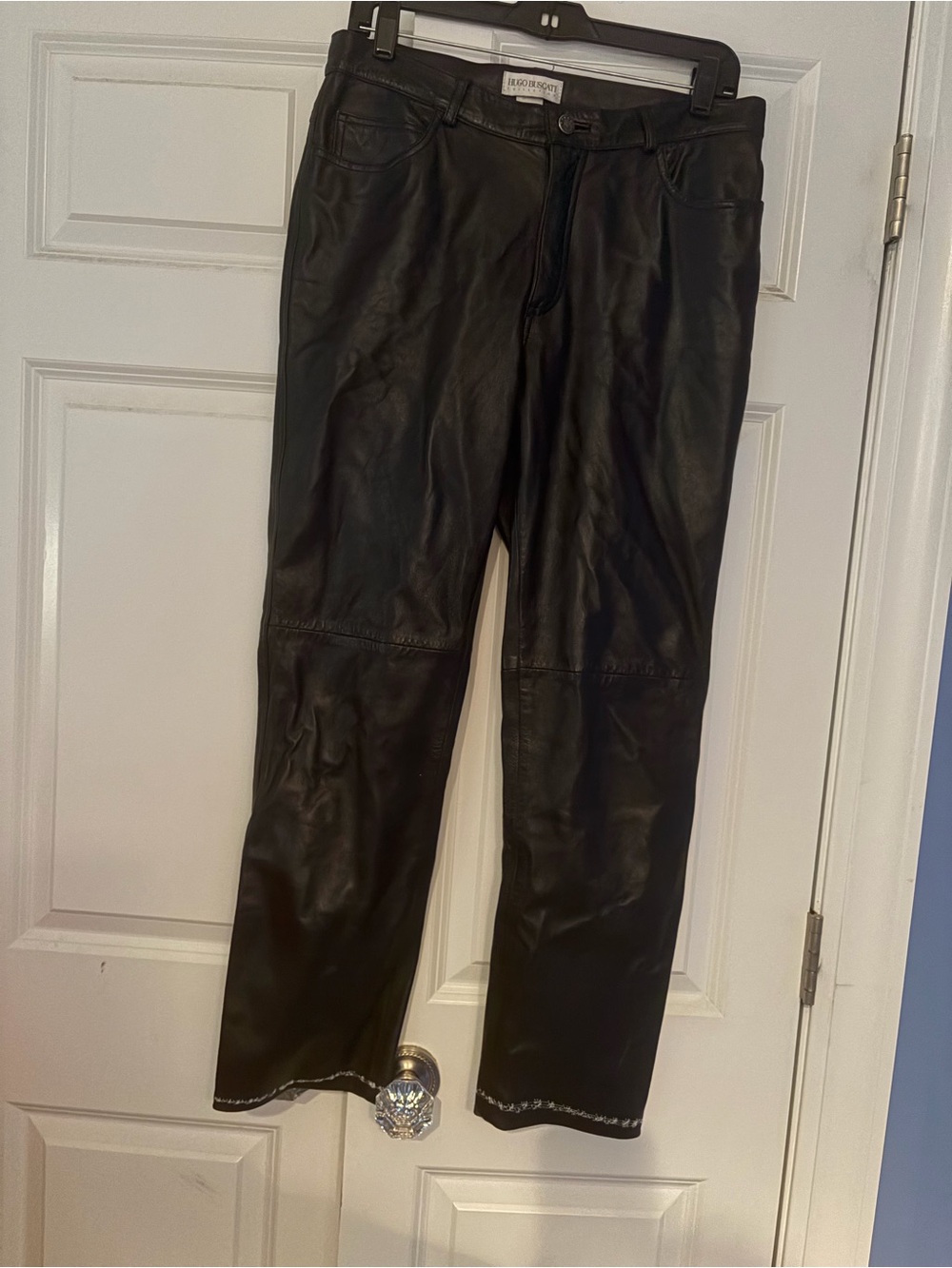 Hugo Buscati Black Leather Women’s Size 10 Pants